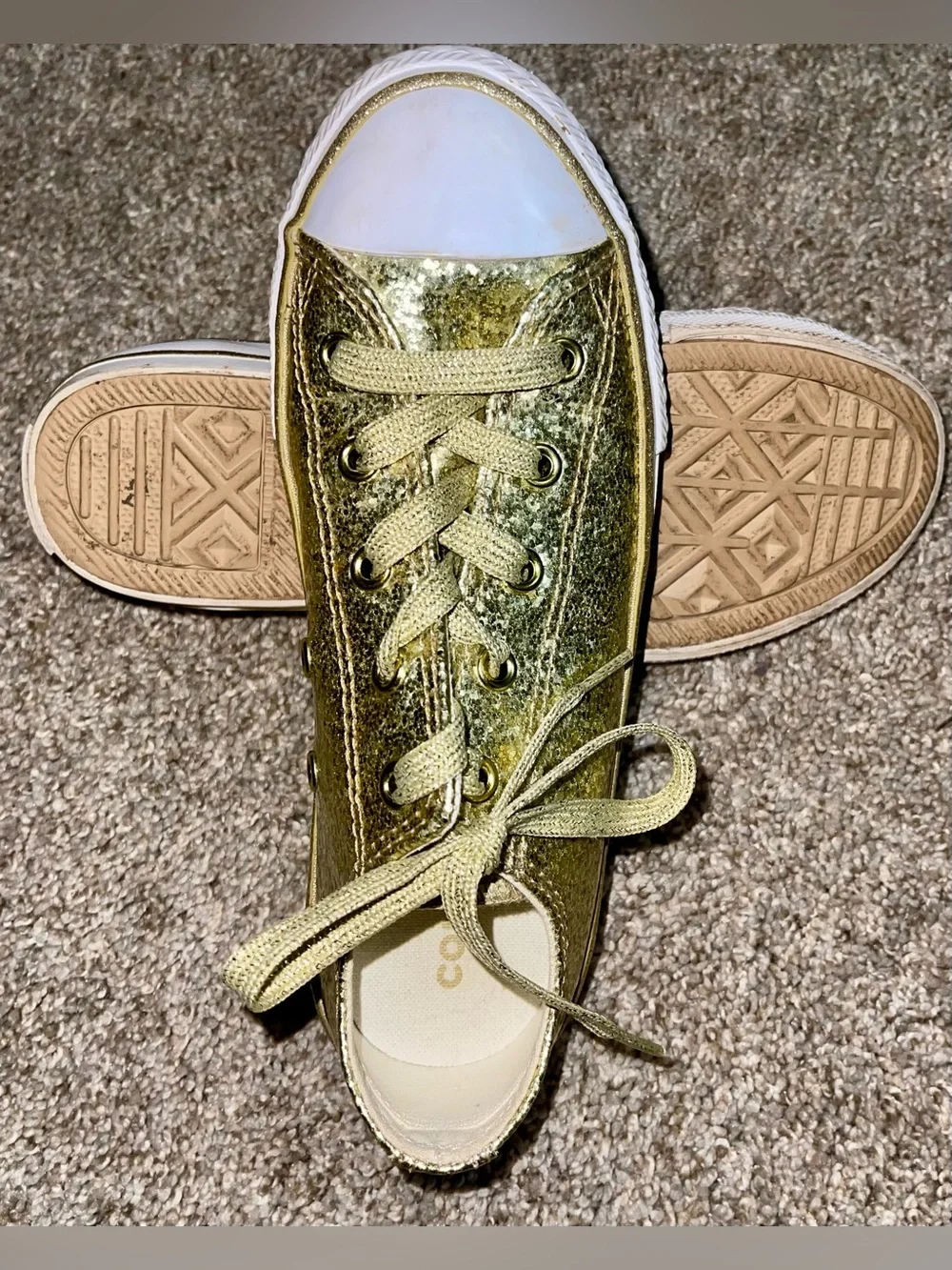 Converse Chuck Taylor All Star youth 2 Lo Glitter gold